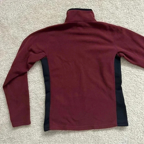The North Face Woman 1/4 Zip Polartec Fleece Pullover Sweater Maroon Size Medium - Picture 12 of 15